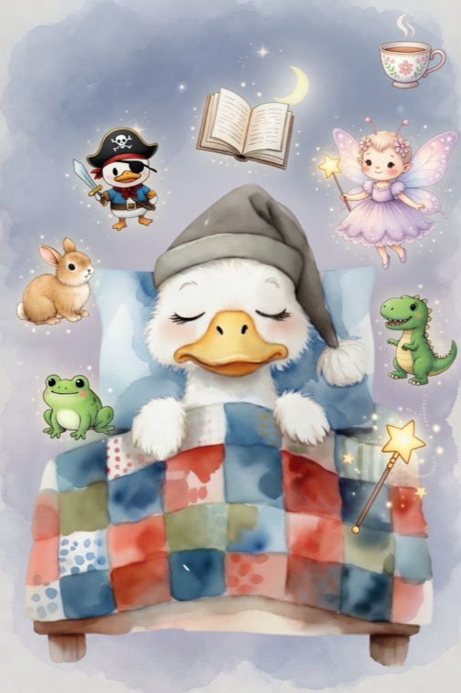 Tuck dreaming of pirates, fairies, dragons and far-off worlds